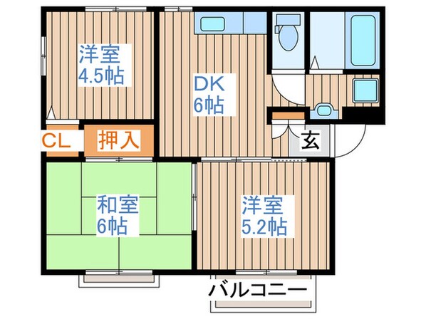 プランドール名取Cの物件間取画像